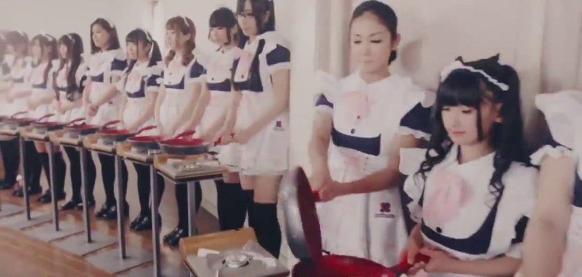 100 Japanese Maids Making Pancakes