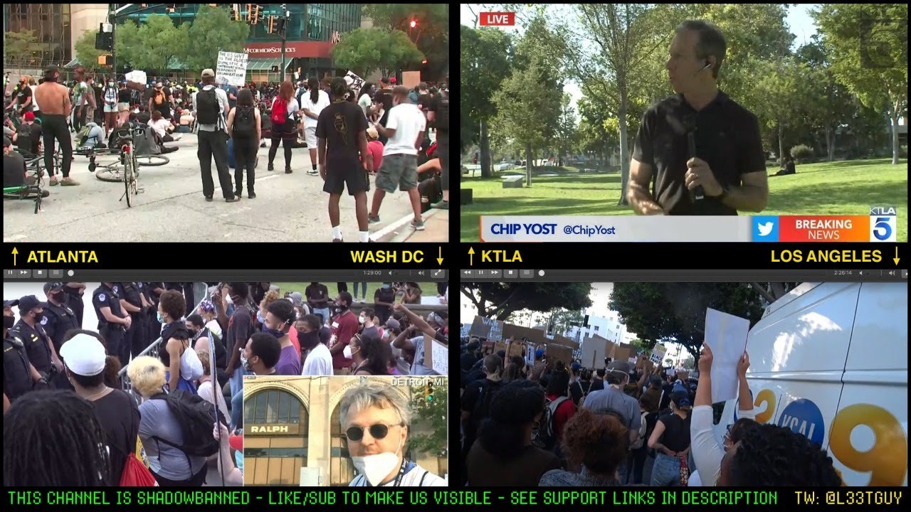 George Floyd Protests / Riot Watch - June 3, 2020 [Quad ...