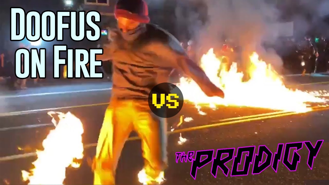 Portland Protester on Fire vs FireStarter [MEME] — anons Canada